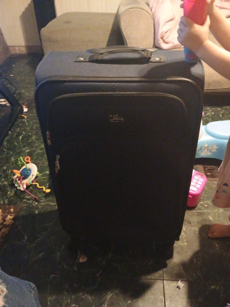 A Large Sized Suit Case And A Small Size Suitcase