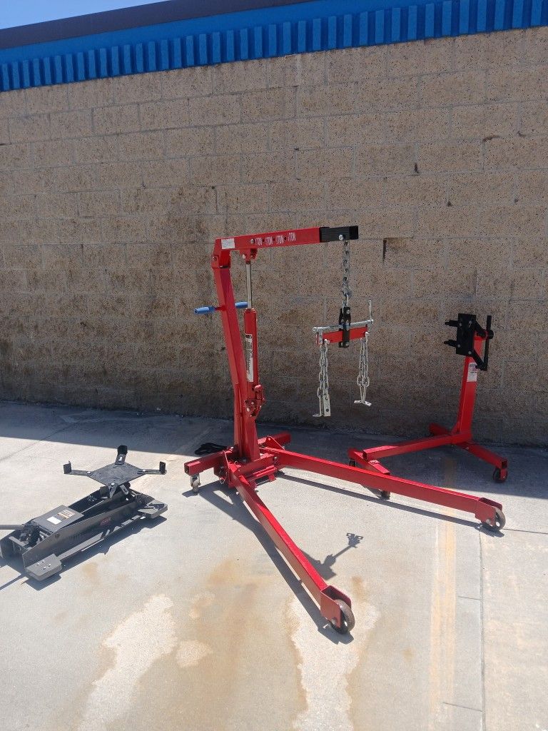 Engine Lift/hoist With Balancer And Transmission Jack