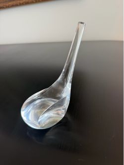 Vintage Clear Crystal Golf Club Head Paperweight figure In great condition  Approx 5” x 3.5”