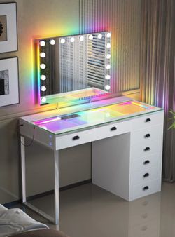 White vanity