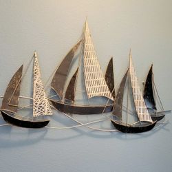 Metal Ship Design Wall Decor