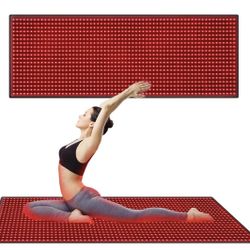 Red Light Therapy Mat for Whole Body -945 LEDs with 660nm & 850nm Spectrum, Near-Infrared Light Therapy Mat with Portable  160”x60” cm Design 945 re