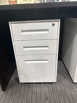 White 3-drawer Filing Cabinet
