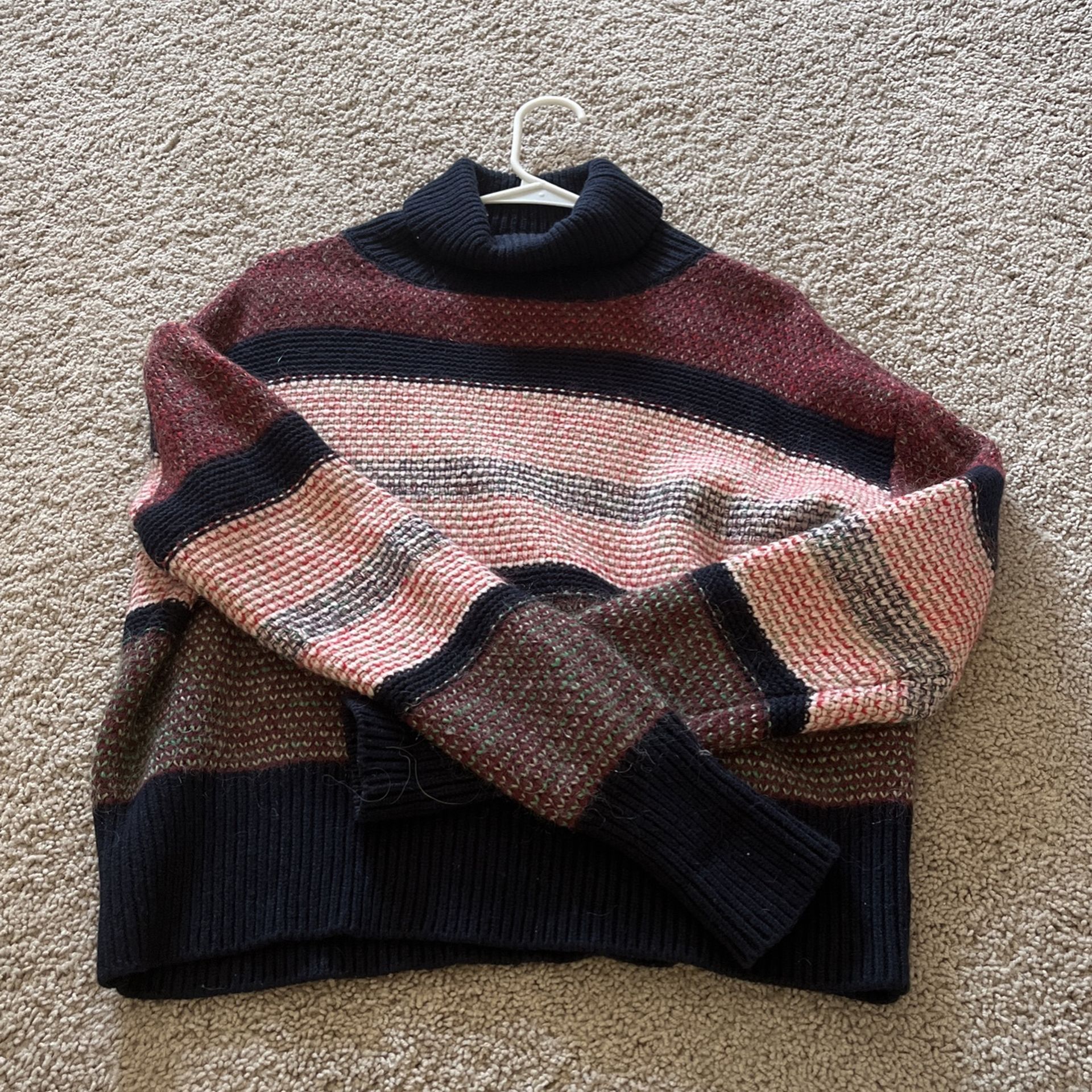 stripe color wool Sweater