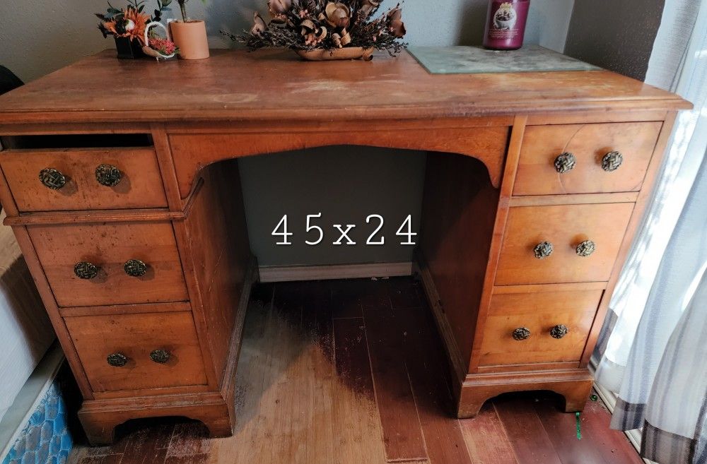 Antique Desk Solid Wood
