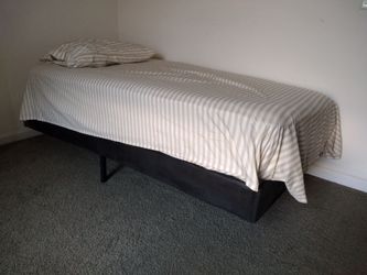 Twin Size Bed With Headboard Frame Mattress