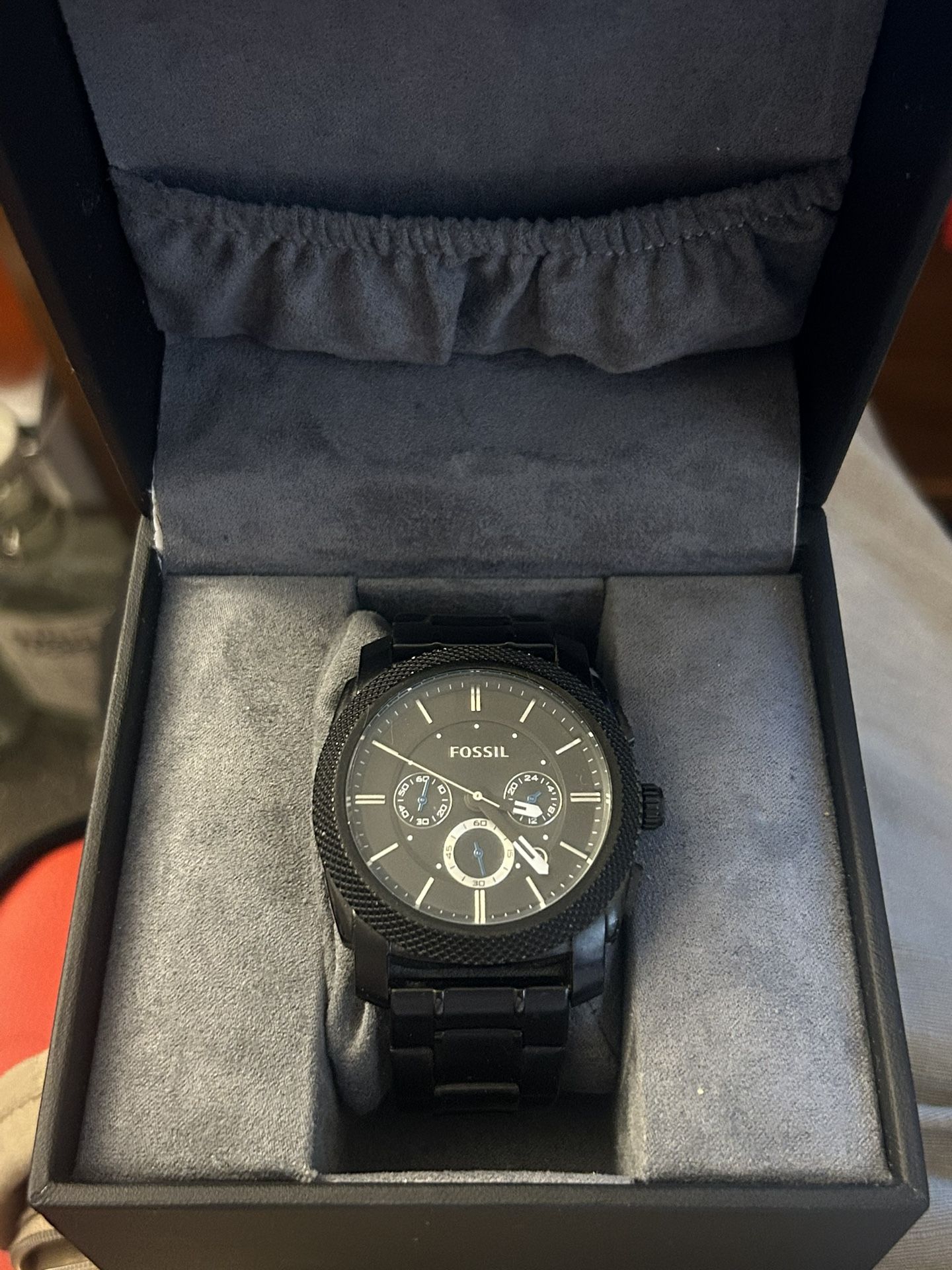 Fossil Men's Machine FS4552 Black Stainless Steel Chronograph Analog Watch