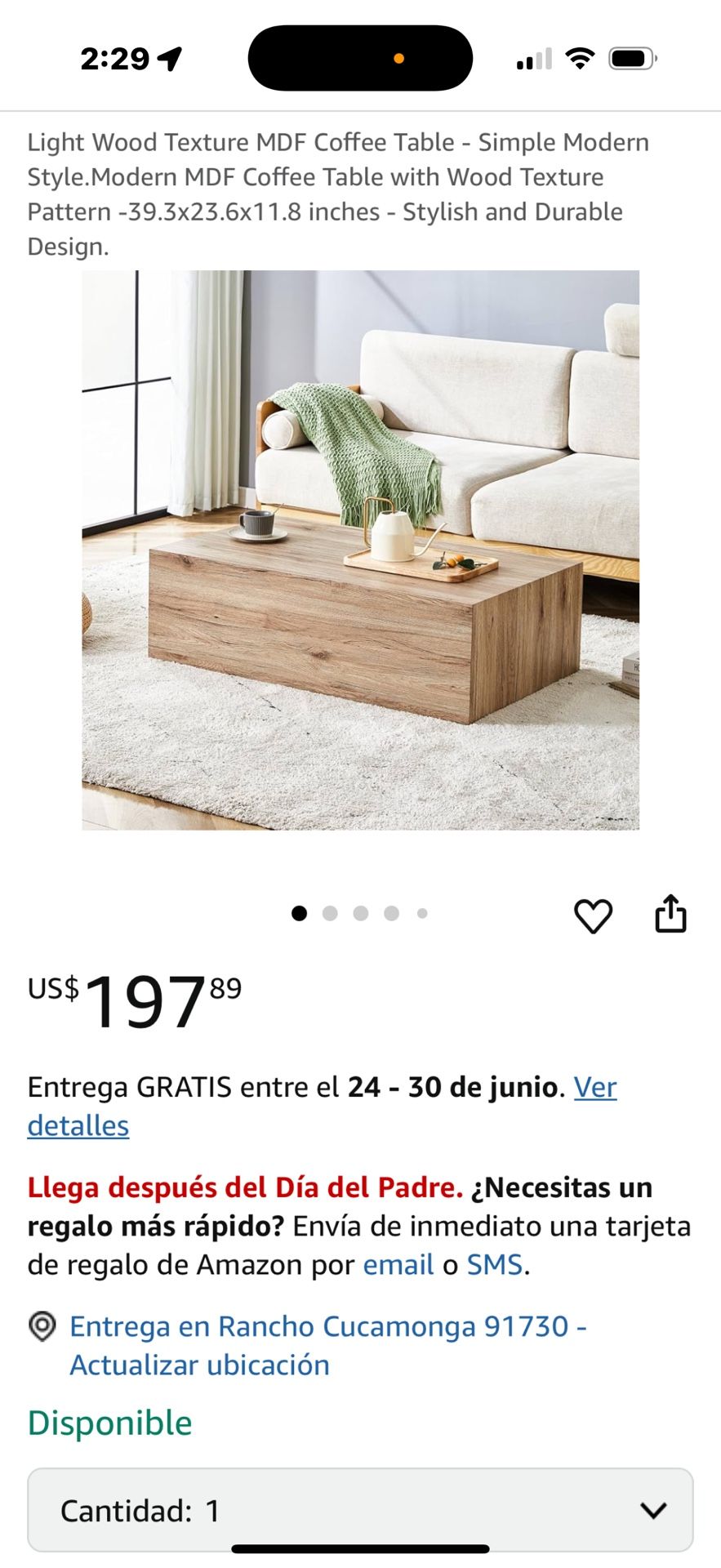 Coffee Table $30