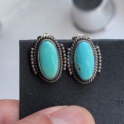 Turquoise Sterling Silver Earrings 
