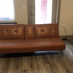 Faux leather Futon Sofa