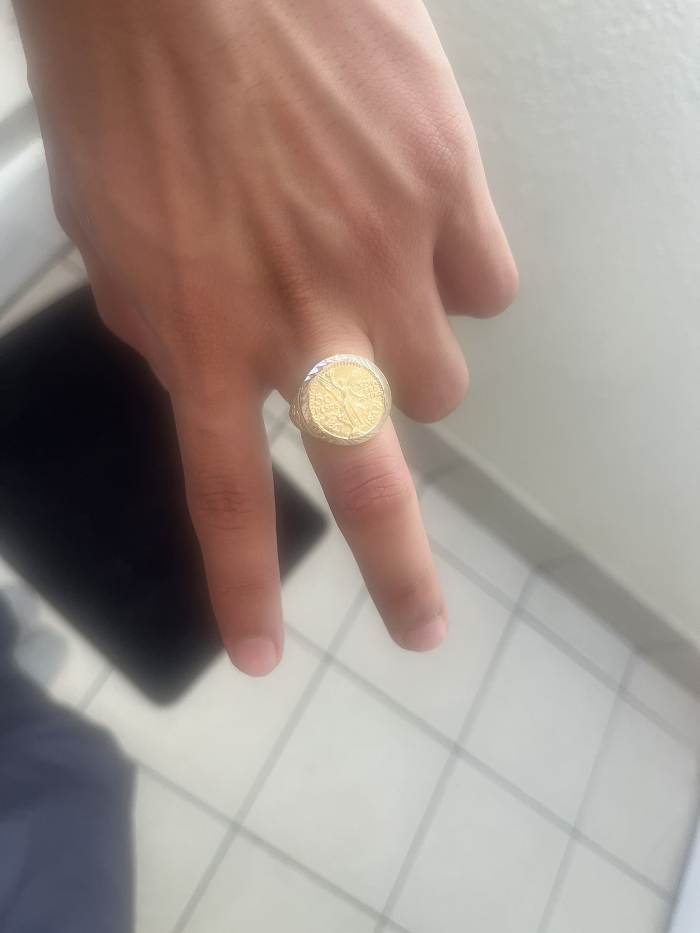 14K Centenario ring