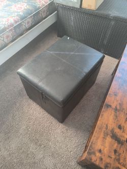 Leather footstool
