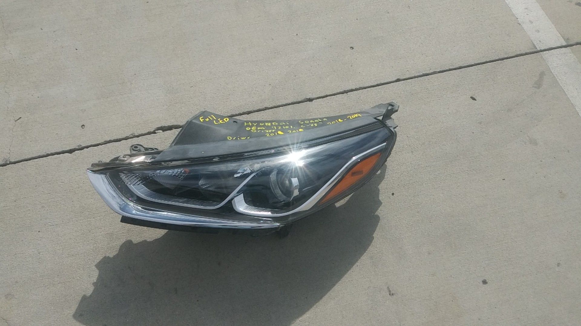 Hyundai sonata headlight full led 2018 2019 driver