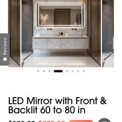 Backlit 72x32 in Mirror