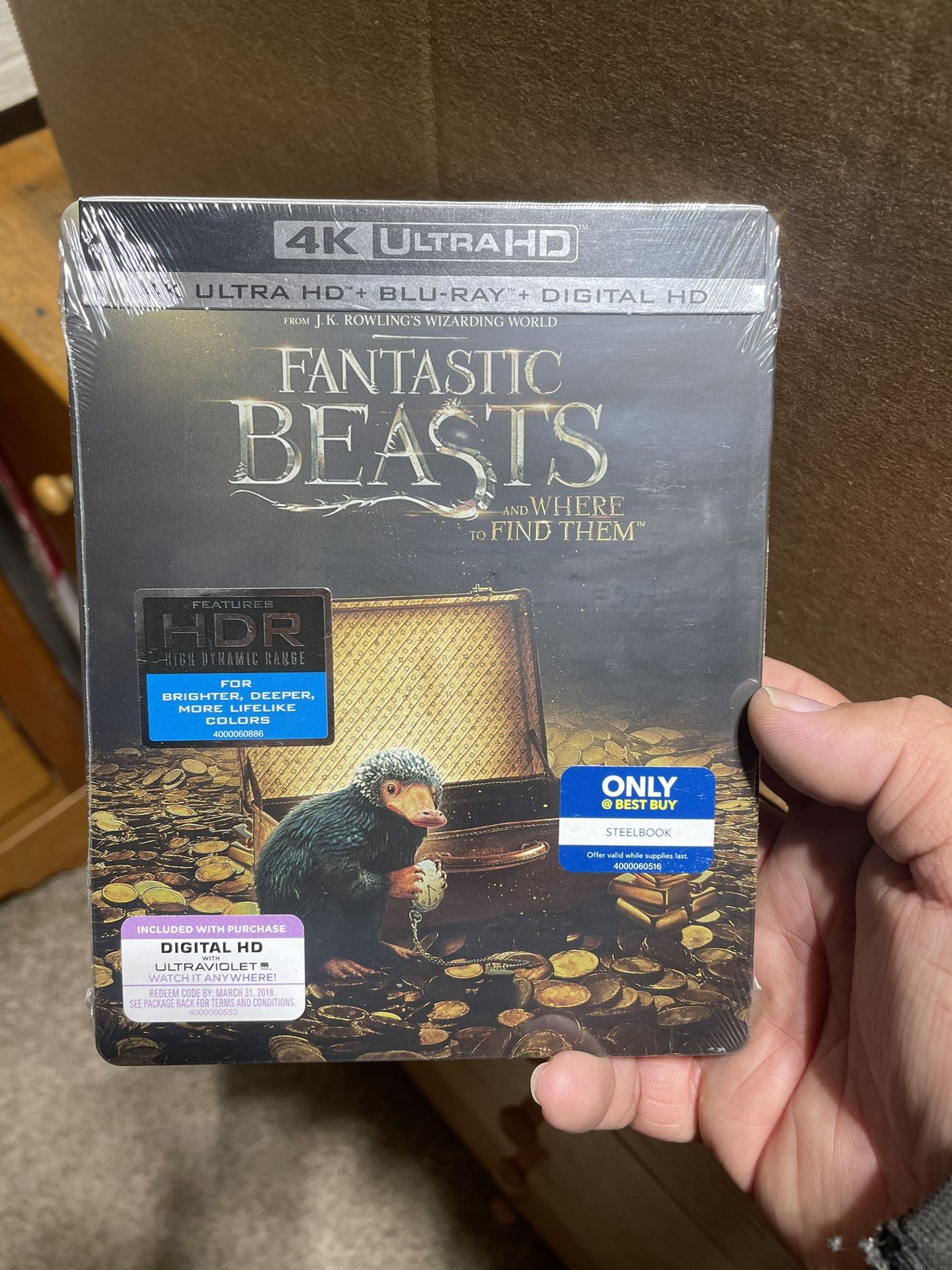 Fantastic Beasts and Where to Find Them (4K UltraHD/Blu-ray, 2016) Steelbook NEW