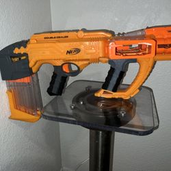 Nerf Doomlands Double Dealer Blaster Foam Dart Gun 2 Ammo Clip Magazines 