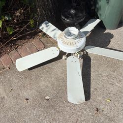 White ceiling fan with lights