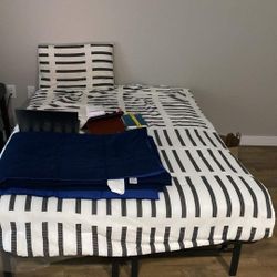 8” Memory Foam Mattress With Steel Bed Frame 