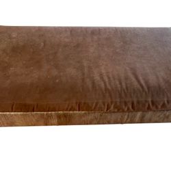 Modern Bench / Ottoman in Brown & Gold