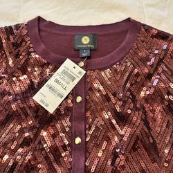 Sequin Sweater Top NEW W TAGS 