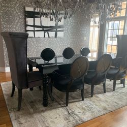 Dining Room Table With 6 Chairs A&X Custom luxury Collection 