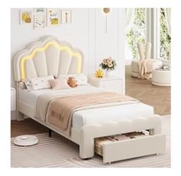 Twin size LED shell bed