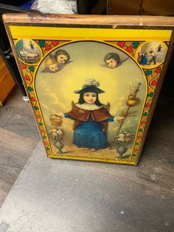 Santo nino  de stochastic religious picture hang on the wall