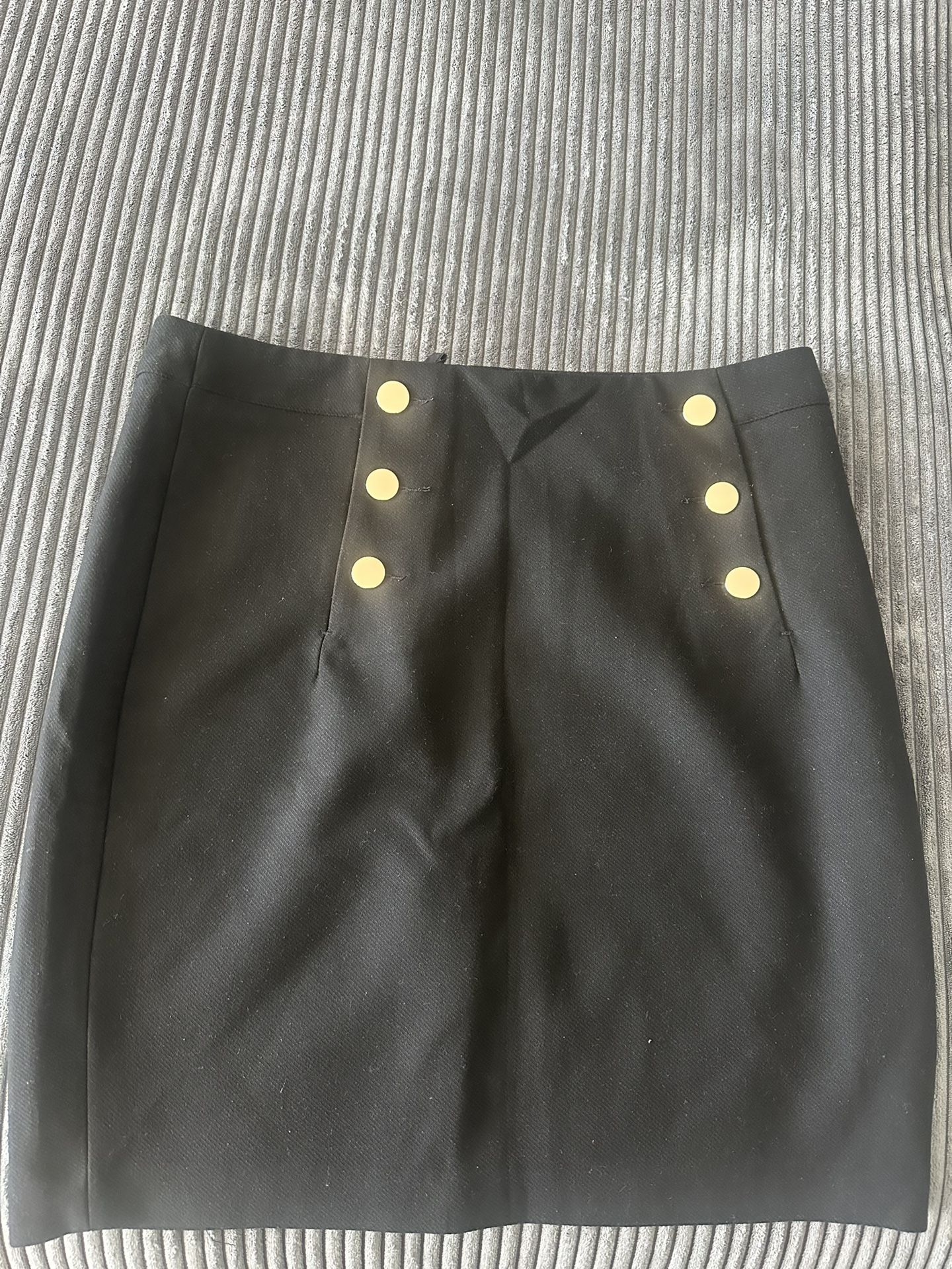 H&M Pencil Skirt With Gold Buttons