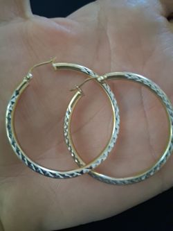 925 Sterling Silver Hoops Earrings