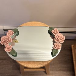 Rose Mirror Tray 