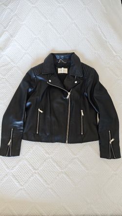 Womans Leather Moto Jacket