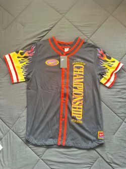 Nike Sponsor Of Championship Athletes Flames Baseball Jersey