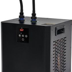 New Aquarium Chiller from Albott - 79 gallon, 1/3 HP, Hydroponics, Axolotl, Fish, Coral & Shrimp Tanks, 110V, Black