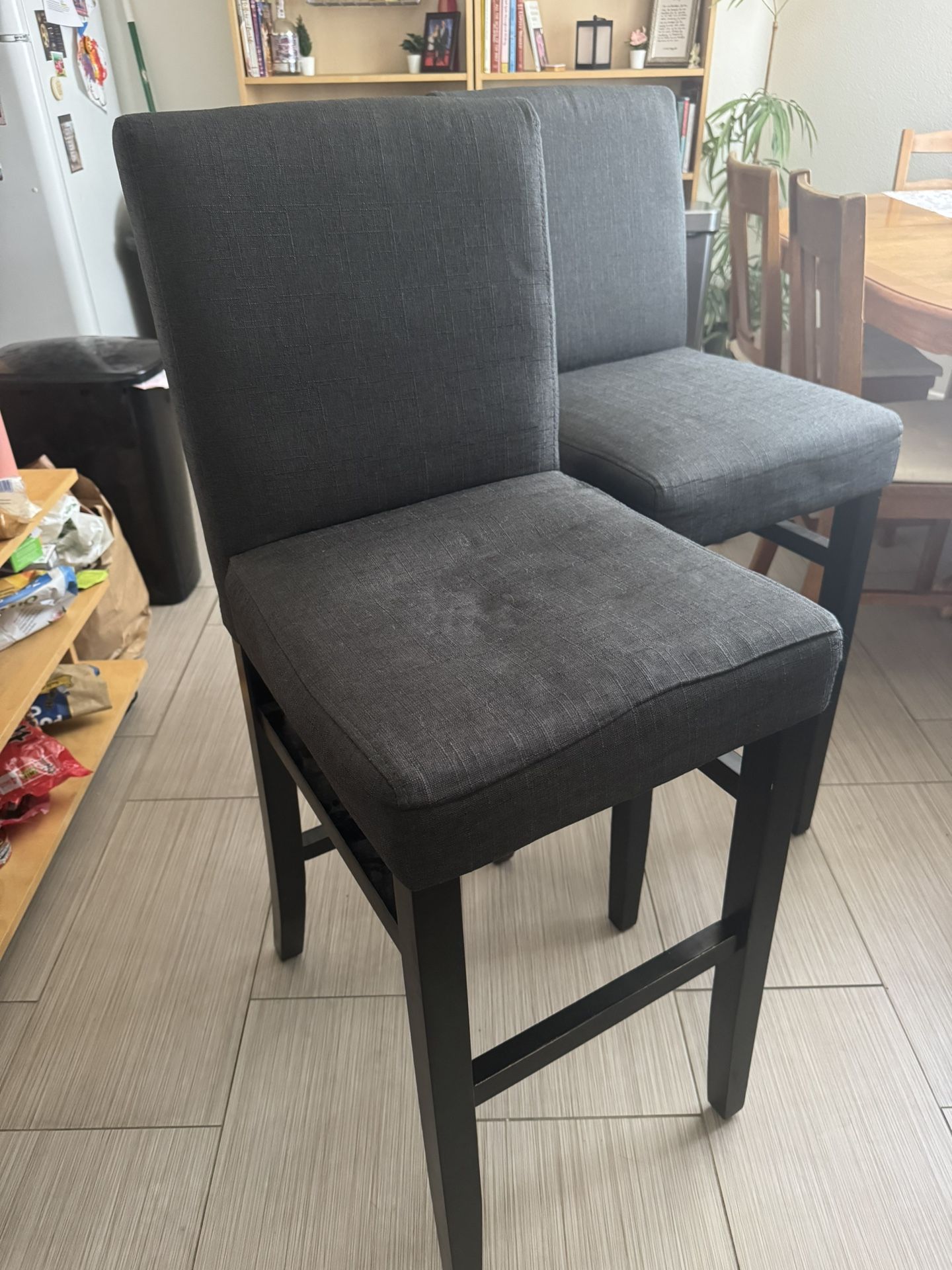 Dark gray bar stools