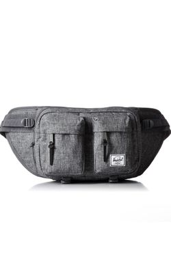 Herschel Supply Co Eighteen Grey Raven Crosshatch Crossbody Sling Bag Fanny Pack