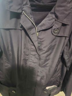 Womans Navy Blue Zip-Up Jacket Land End - Large