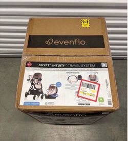 Evenflo Shyft Intuiti+ Travel System with Revolve180 Car Seat - (Champagne)