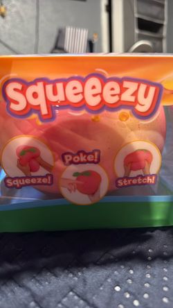 Peach squeezy toy