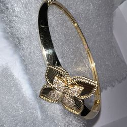 18k Solid Gold Bangle Bracelet 