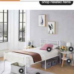Twin Metal Bed 