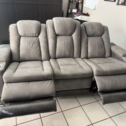 Recliner Sofa - Next-Gen DuraPella Performance Fabric Dual Power Reclining Sofa