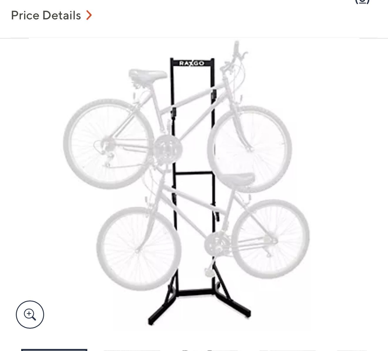 RaxGo 2 Bicycle Free Standing Vertical StorageSteel Rack