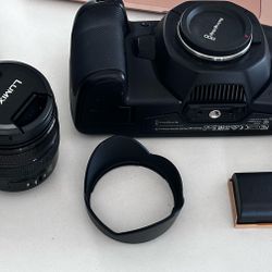 Blackmagic Pocket Camera 4k + LUMIX lens