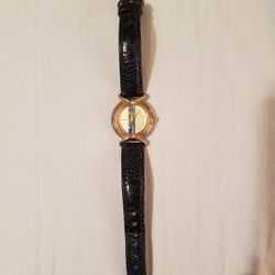Fossil Vintage Women's Watch with Blue Leather Strap