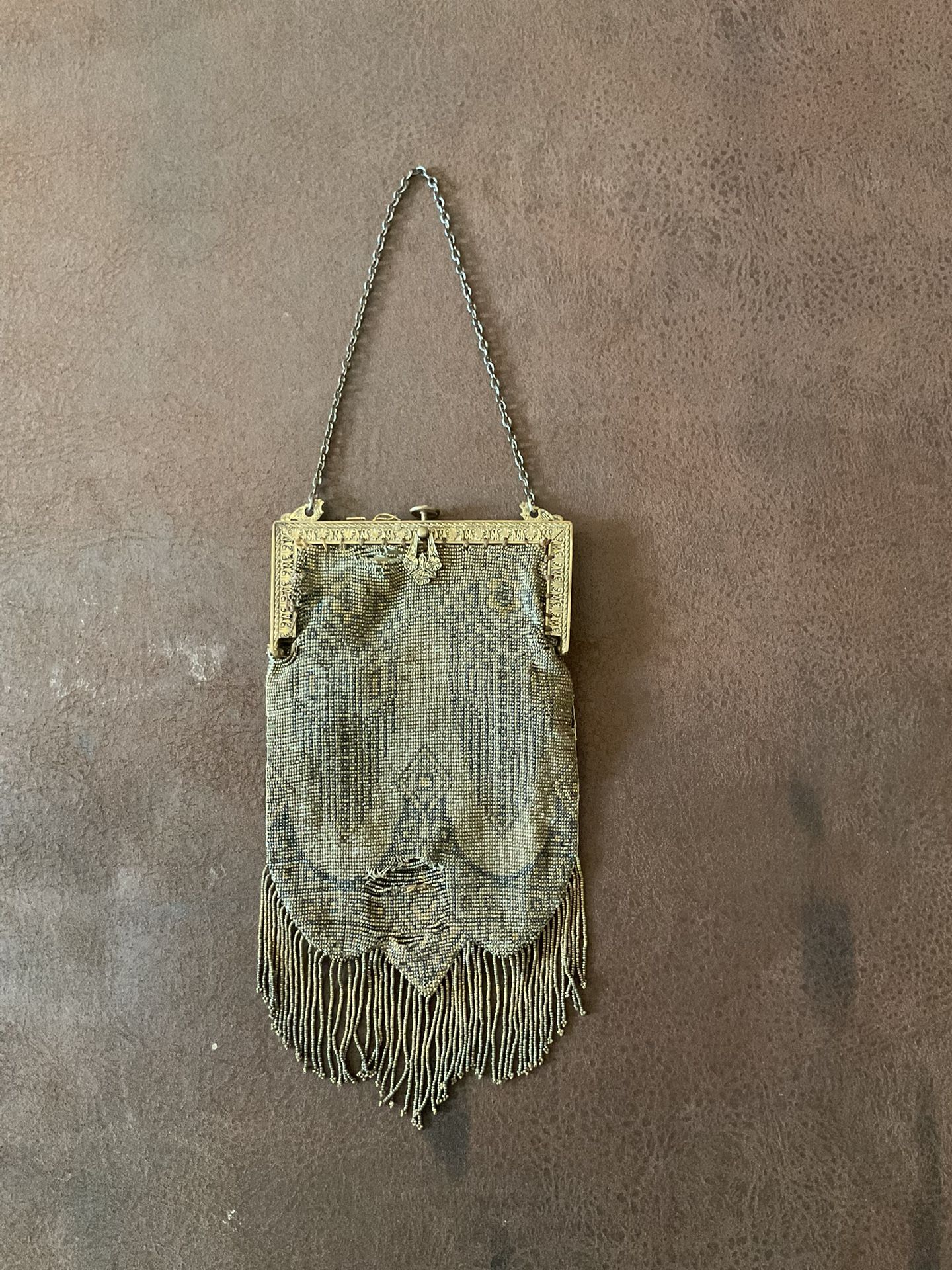 Antique French Steel Beaded Purse