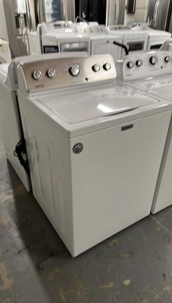 Maytag Top Load Washer – White, Knob Controls, 60‑Day Warranty