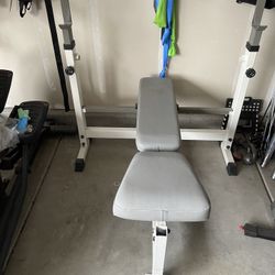 Olympic Bench Press w/ Leg Extension And Curl Pad