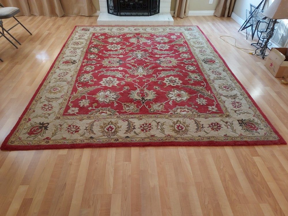 Red Wool Area Rug 8x10'