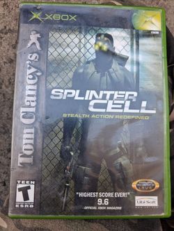 Vintage Tom Clancy's Splinter Cell (Xbox, 2002) Authentic Black Label - Clean Disc! No Manual