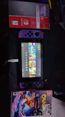 Nintendo Switch with Purple Joy-Cons